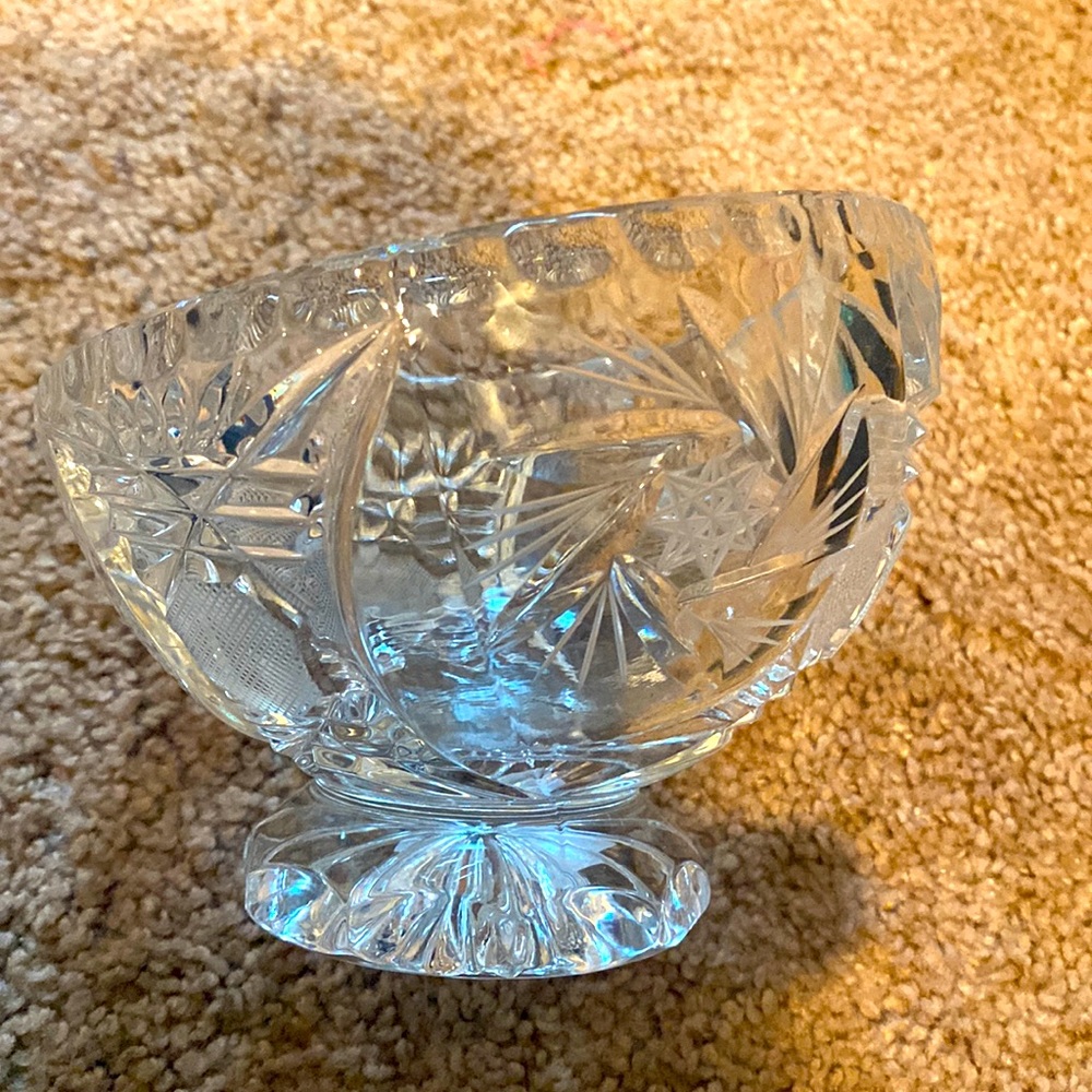 Vintage rare zajecar Yugoslavia. Crystal sugar bowl